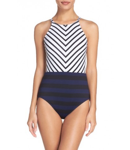 Tommy Bahama Channel One-Piece Swimsuit - Black