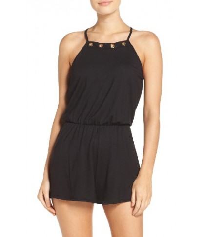 La Blanca Eyes On You Cover-Up Romper With Shelf Bra