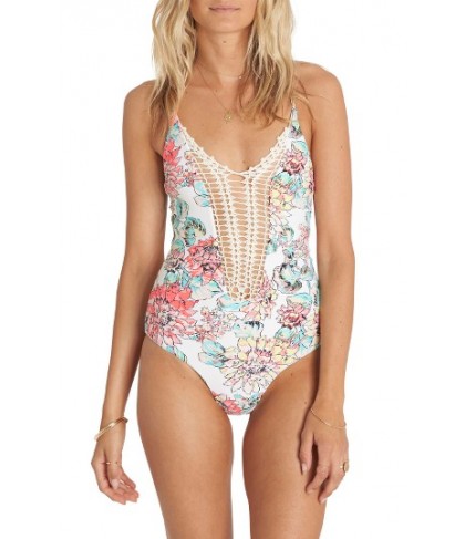 Billabong Pixi Petal One-Piece Swimsuit - White