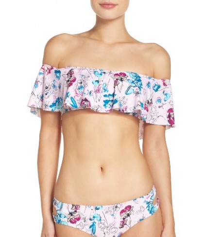 The Bikini Lab Bouquet Off The Shoulder Bikini Top