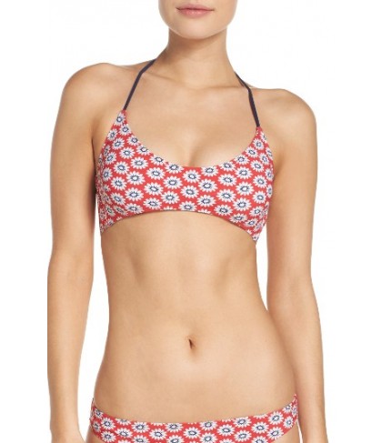 Tory Burch Primrose Halter Bikini Top - Red