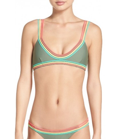 Luli Fama Colored Strings Bikini Top - Green