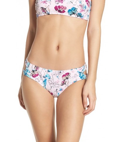 The Bikini Lab Bouquet Cutout Bikini Bottoms - Pink