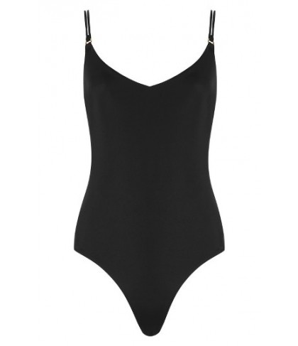 Topshop Strappy One-Piece Swimsuit US (fits like 2-4) - Black