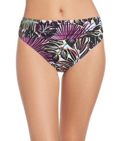 Tommy Bahama Lively Leaves High Waist Bikini Bottoms - Green