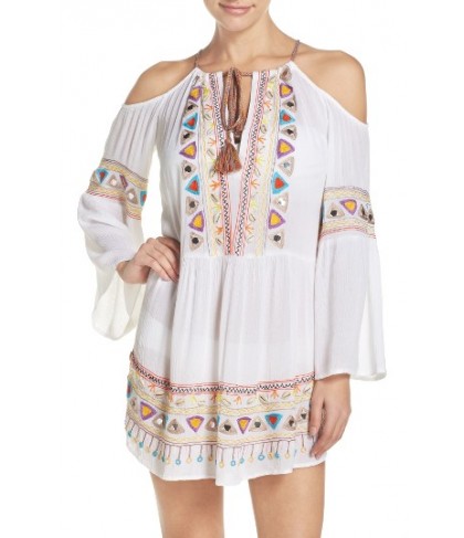 Nanette Lepore Cold Shoulder Cover-Up Dress - White