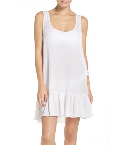 Elan Side Tie Cover-Up Dress - White