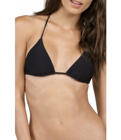 Volcom Simply Solid Triangle Bikini Top - Black