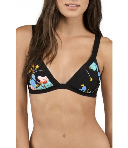 Volcom Buds Forever Triangle Bikini Top - Black