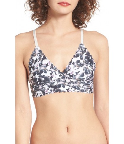 Lira Clothing Alexa Print Bikini Top - Black