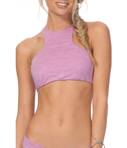 Rip Curl Premium Surf High Neck Bikini Top - Purple