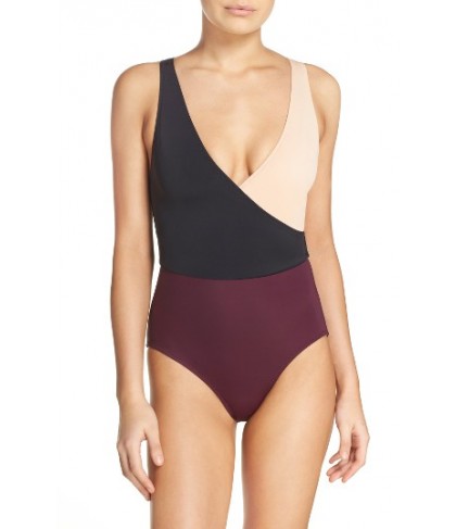 Solid & Striped Ballerina One-Piece Swimsuit - Black