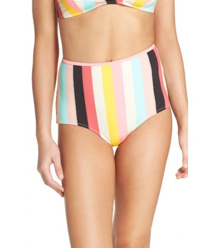 Solid & Striped Brigitte High Waist Bikini Bottoms - Pink