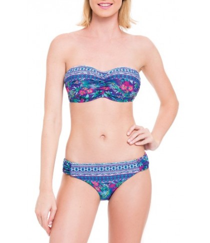 Blush By Profile Underwire Bandeau Bikini Top E (DD US) - Blue