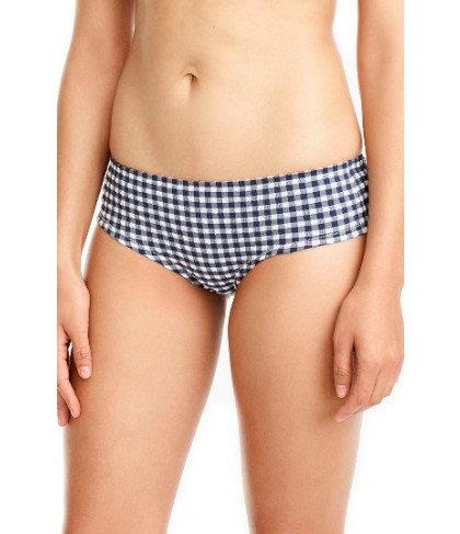  J.crew Gingham Boy Short Bottoms, Size XX-Small - Blue