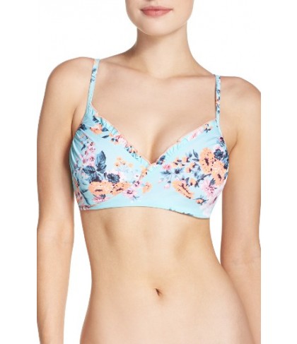 Seafolly Vintage Wildflower Underwire Bikini Top US / 12 AU - Blue