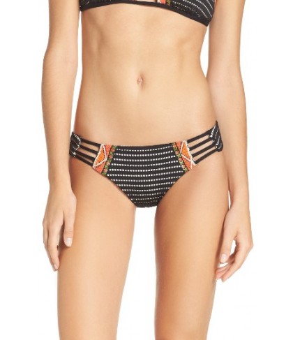 Isabella Rose Spanish Rose Maui Bikini Bottoms - Black