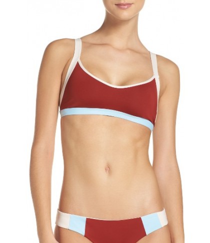 L Space MAC Colorblock Bikini Top - Red