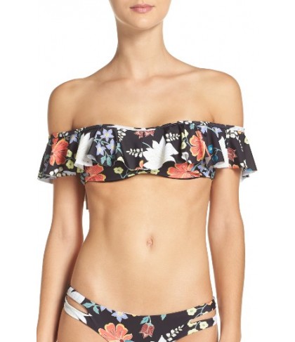 Byrds Of Paradise Sanya Off The Shoulder Bikini Top - Black