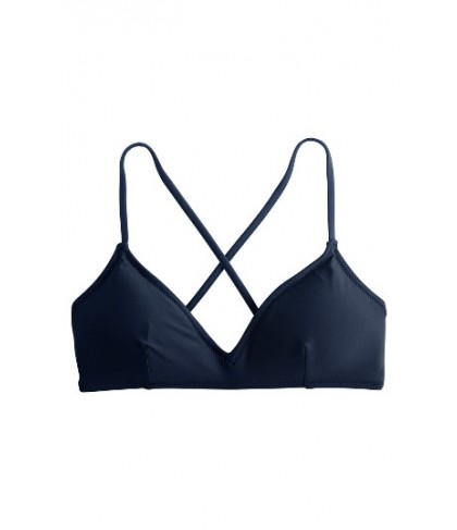  J.crew French Cross Back Bikini Top, Size XX-Small - Blue