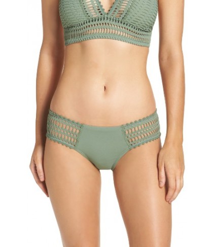 Robin Piccone 'Sophia' Crochet Bikini Bottoms - Green