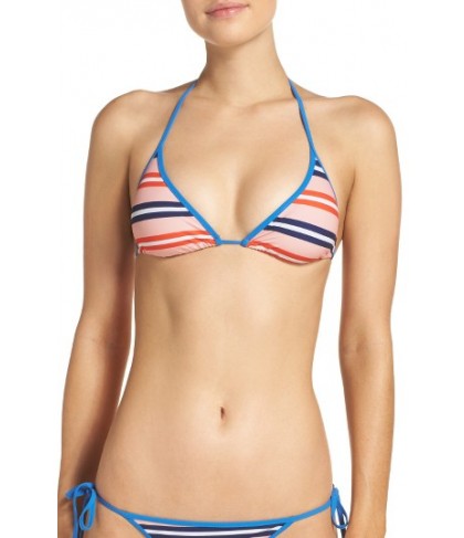  Diane Von Furstenberg Triangle Bikini Top, Size Petite - White