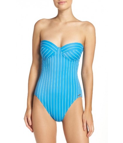 Vince Camuto Underwire One-Piece Swimsuit - Blue