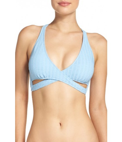 Lucky Brand Sucker For Pretty Faux Wrap Bikini Top