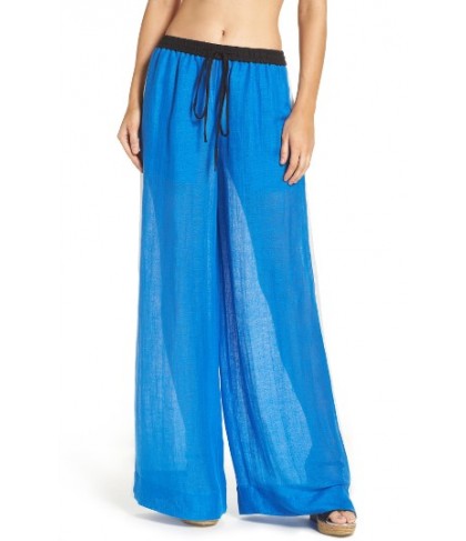 Diane Von Furstenberg Cover-Up Wide Leg Pants - Blue