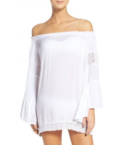 Surf Gypsy Off The Shoulder Cover-Up Tunic - White