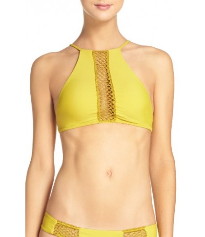 Acacia Swimwear Halter Bikini Top - Yellow