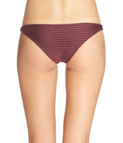 Acacia Swimwear Mesh Bikini Bottoms - Burgundy