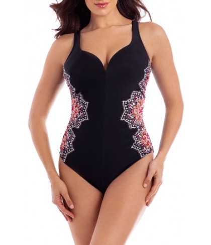 Miraclesuit Mandala Temptress Underwire One-Piece Swimsuit - Black