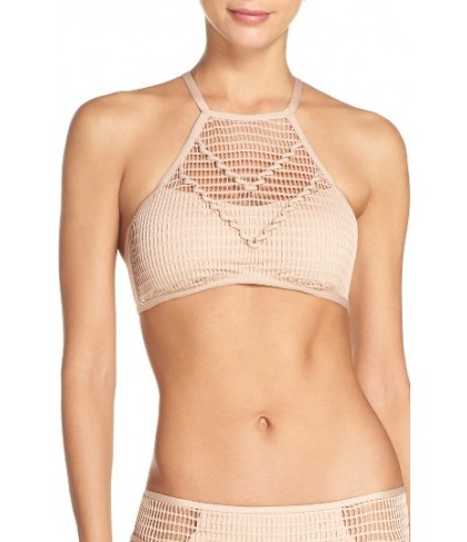 Kenneth Cole New York Wrapped In Love Halter Bikini Top - Beige