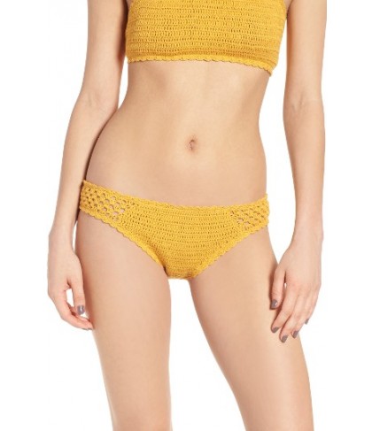 Rip Curl Topanga Luxe Crochet Hipster Bikini Bottoms - Yellow