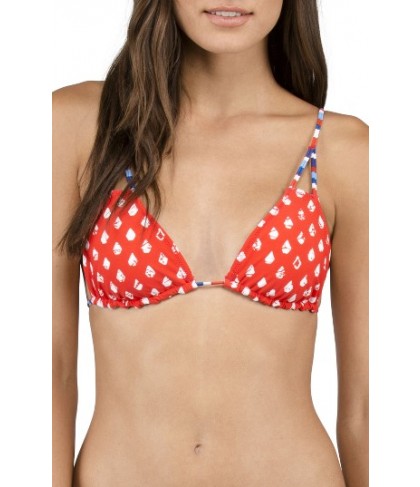 Volcom Pride Reversible Triangle Bikini Top - Red