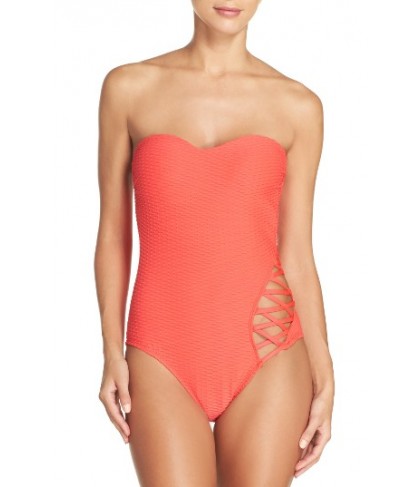 Kenneth Cole Shanghi One-Piece Swimsuit - Red