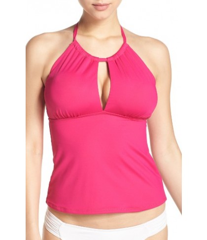 La Blanca 'Island Goddess' Halter Tankini Top - Pink