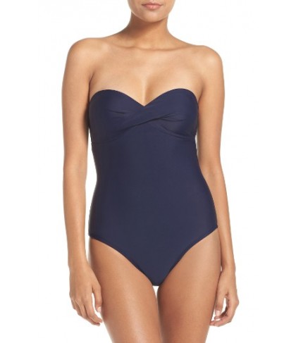 Ted Baker London Bandeau One-Piece Swimsuit - Blue