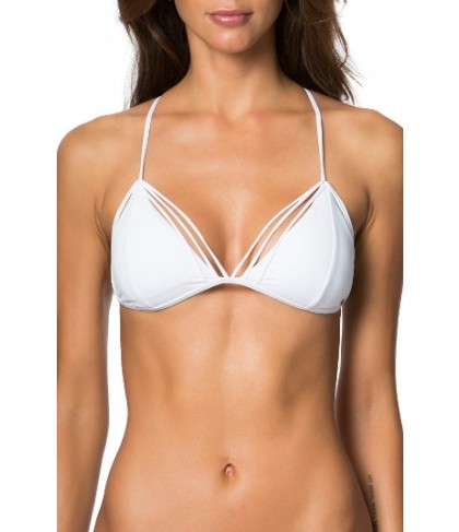 O'Neill Malibu Solids Strappy Triangle Bikini Top - White