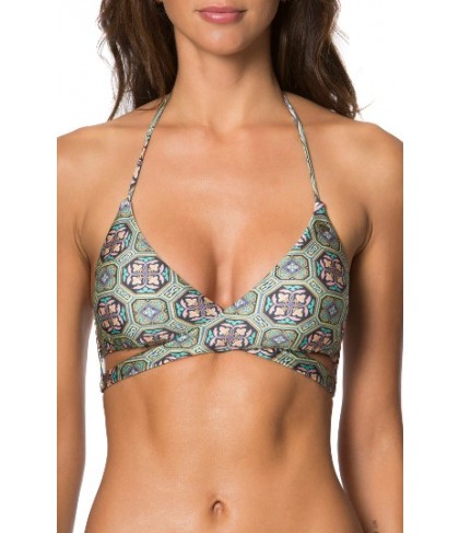 O'Neill Evelyn Wrap Bikini Top - Green