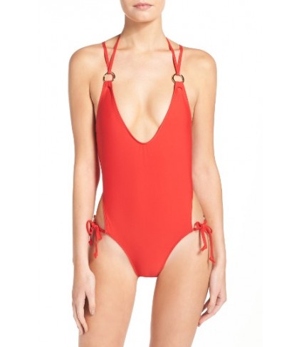 For Love & Lemons Mallorca One-Piece Swimsuit - Red