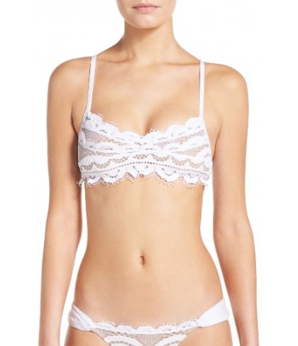 Pilyq Lace Bikini Top - White