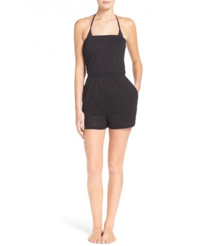 Leith Strapless Cover-Up Romper - Black