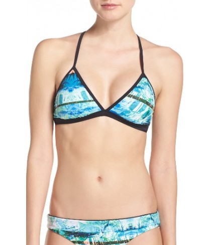 Zella Print Bikini Top - Black