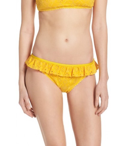 Kate Spade New York Ruffle Bikini Bottoms - Yellow