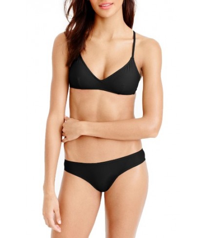 J.crew French Cross Back Bikini Top - Black