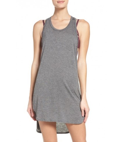 Leith Racerback Cover-Up Tank Dress - Grey