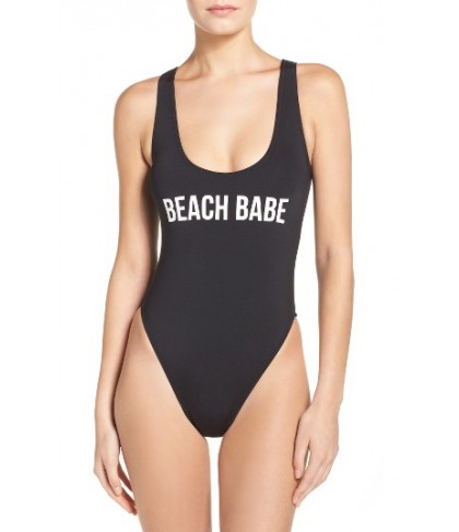 The Bikini Lab Beach Babe One-Piece Swimsuit - Black