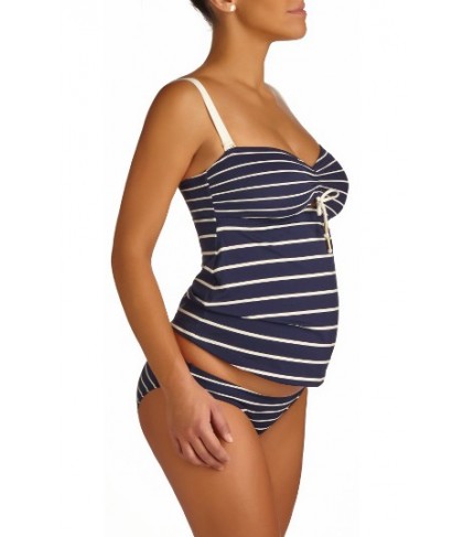 Pez D'Or Marine Stripe Maternity Tankini Swimsuit - Blue